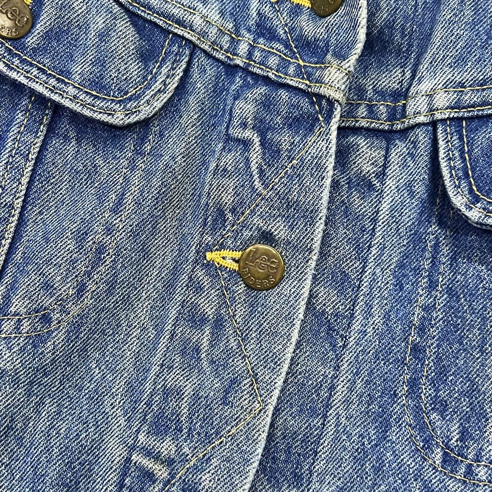 Vintage Lee Riders Blue Denim Jacket USA Made Mens M Wmns XL Jean Trucker 80s - Picture 4 of 16